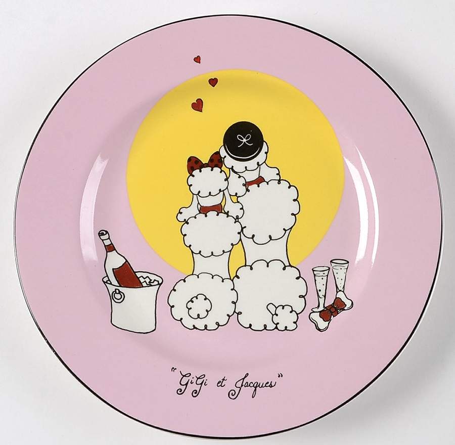 Pink Poodle Salad Plate by American Atelier-1