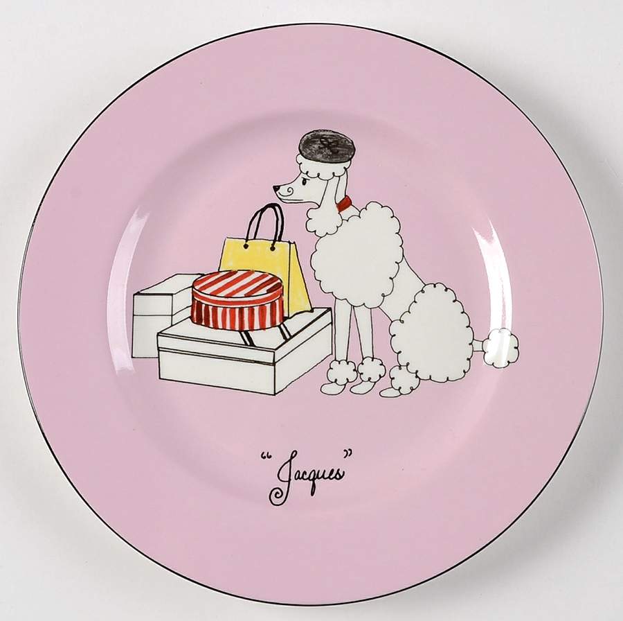 Pink Poodle Salad Plate by American Atelier-1
