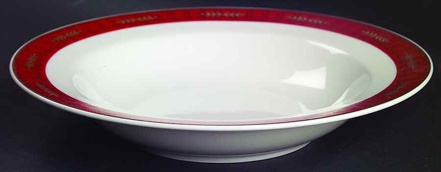 Santa Toile Large Rim Soup Bowl by American Atelier-1