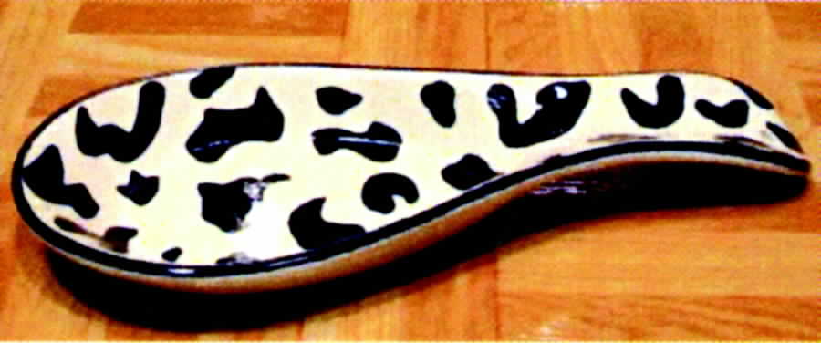 Serengeti Black and White Spoon Rest/Holder (Holds 1 Spoon) by American Atelier-1