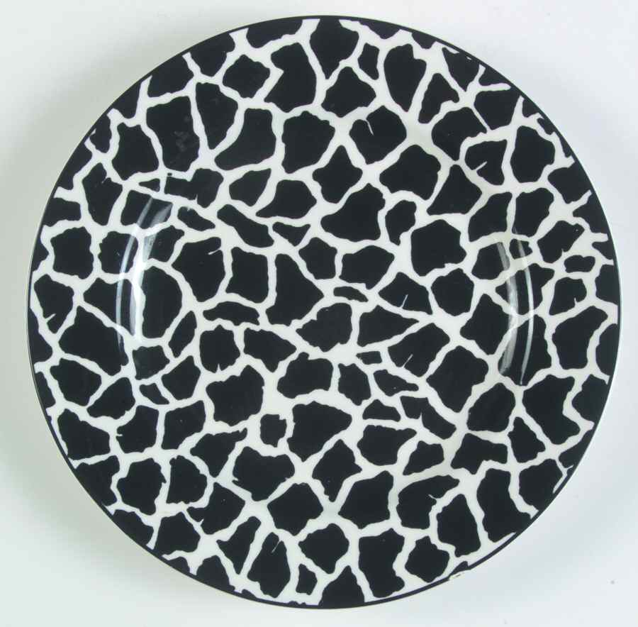 Serengeti Black and White Salad Plate by American Atelier-1