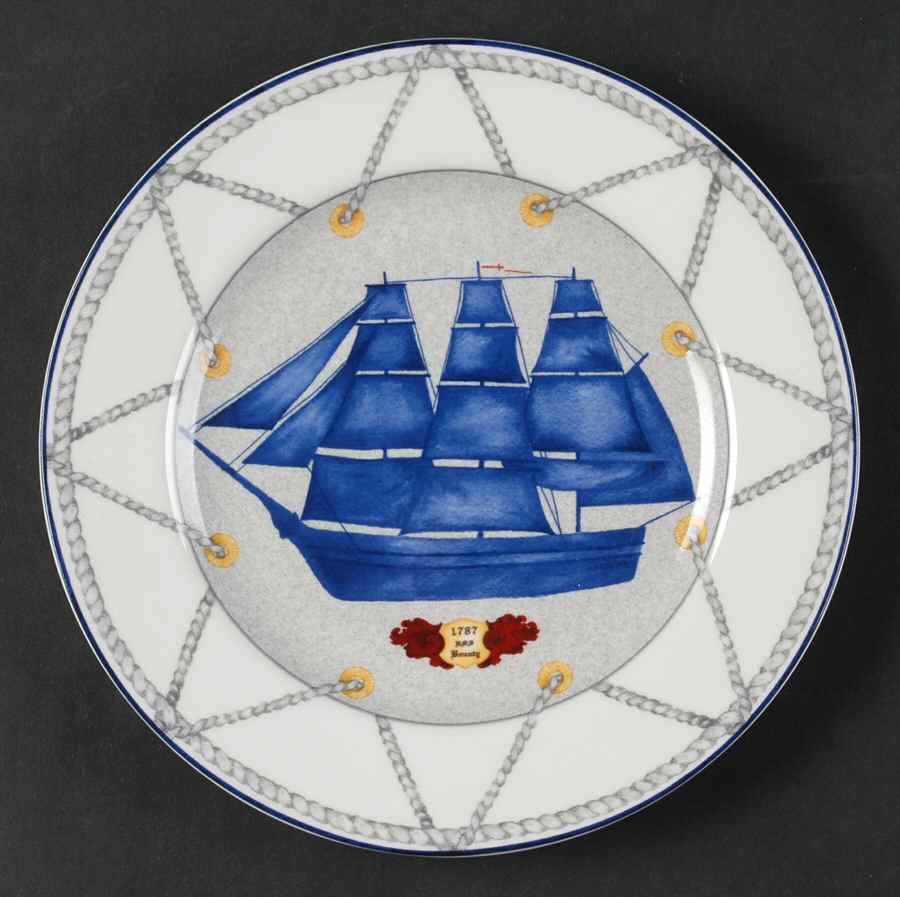Tall Ships Salad Plate by American Atelier-1
