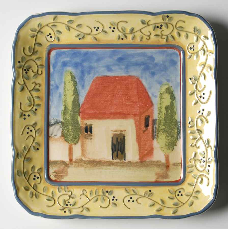 Tuscany Village Square Salad Plate by American Atelier-1