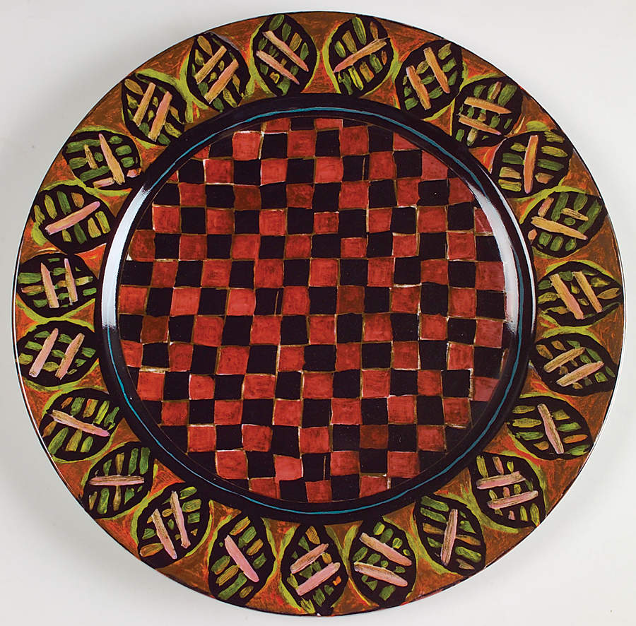 Masai 12" Chop Plate (Round Platter) by 222 Fifth (PTS)-1