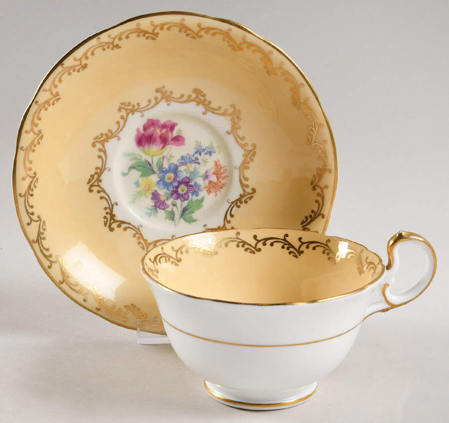 7803-7 Footed Cup & Saucer Set by John  Aynsley & Sons-1