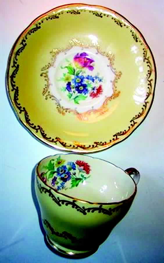7803-7 Footed Cup & Saucer Set by John  Aynsley & Sons-1