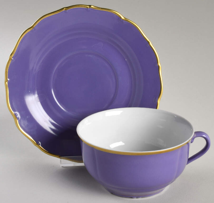 Colours Violet Breakfast Cup & Saucer Set by Anna Weatherley-1