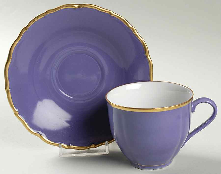 Colours Violet Flat Cup & Saucer Set by Anna Weatherley-1