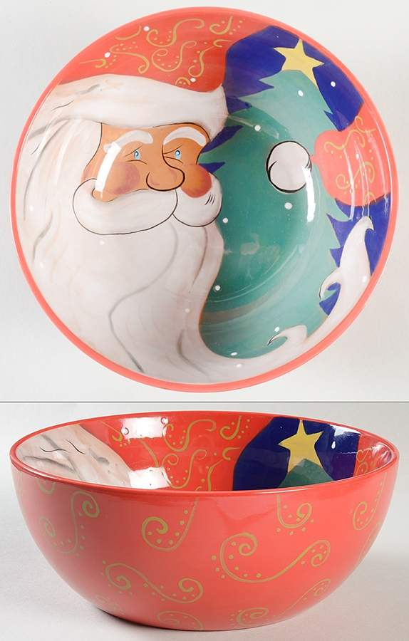 St. Nicholas 10" Large Salad Serving Bowl by Artimino-1