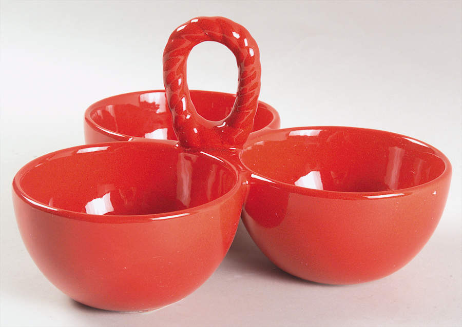Fire 3-Part Relish with Center Ceramic Handle by Artimino-1