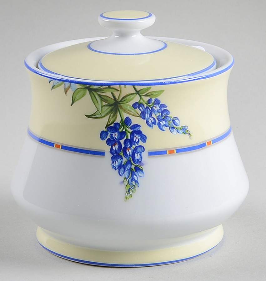 Bluebonnet Sugar Bowl & Lid by Amon Carter Museum-1