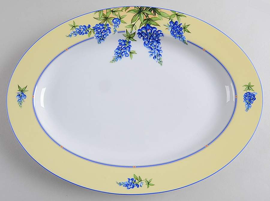 Bluebonnet 14" Oval Serving Platter by Amon Carter Museum-1