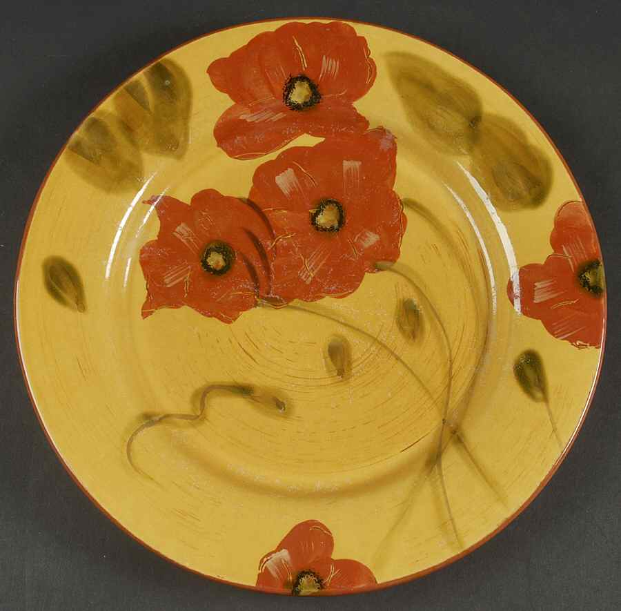 Fleur Rouge Dinner Plate by Ambiance-1