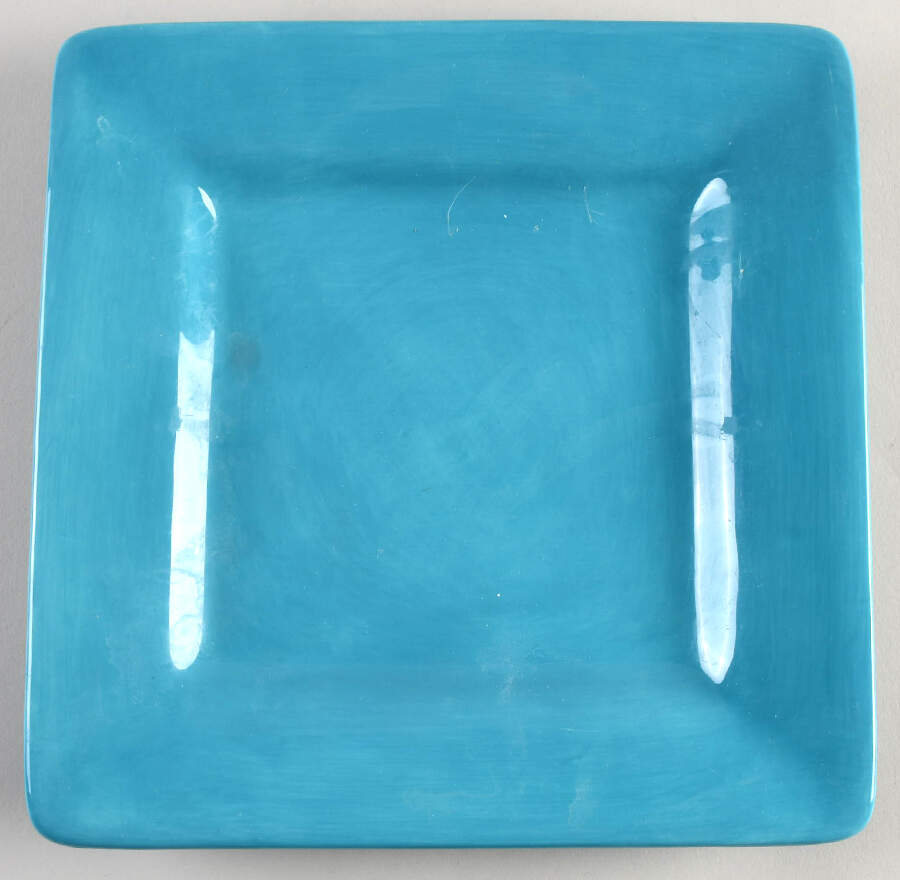 Ciao II Turquoise Square Salad Plate by Artimino-1