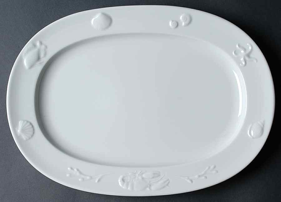 Ocean 13" Oval Serving Platter by Apilco-1