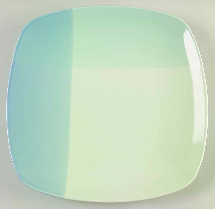 Color Blocks Blue Green Dinner Plate by 222 Fifth (PTS)-1
