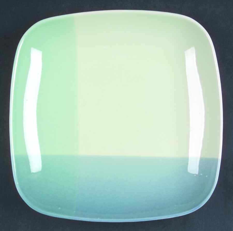 Color Blocks Blue Green Salad Plate by 222 Fifth (PTS)-1