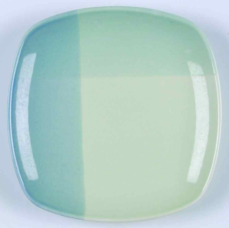Color Blocks Blue Green Bread & Butter Plate by 222 Fifth (PTS)-1