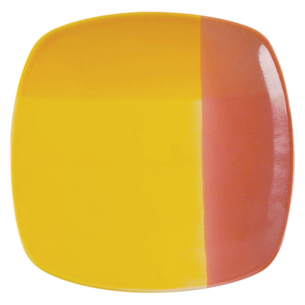 Color Blocks Red Yellow Dinner Plate by 222 Fifth (PTS)-1
