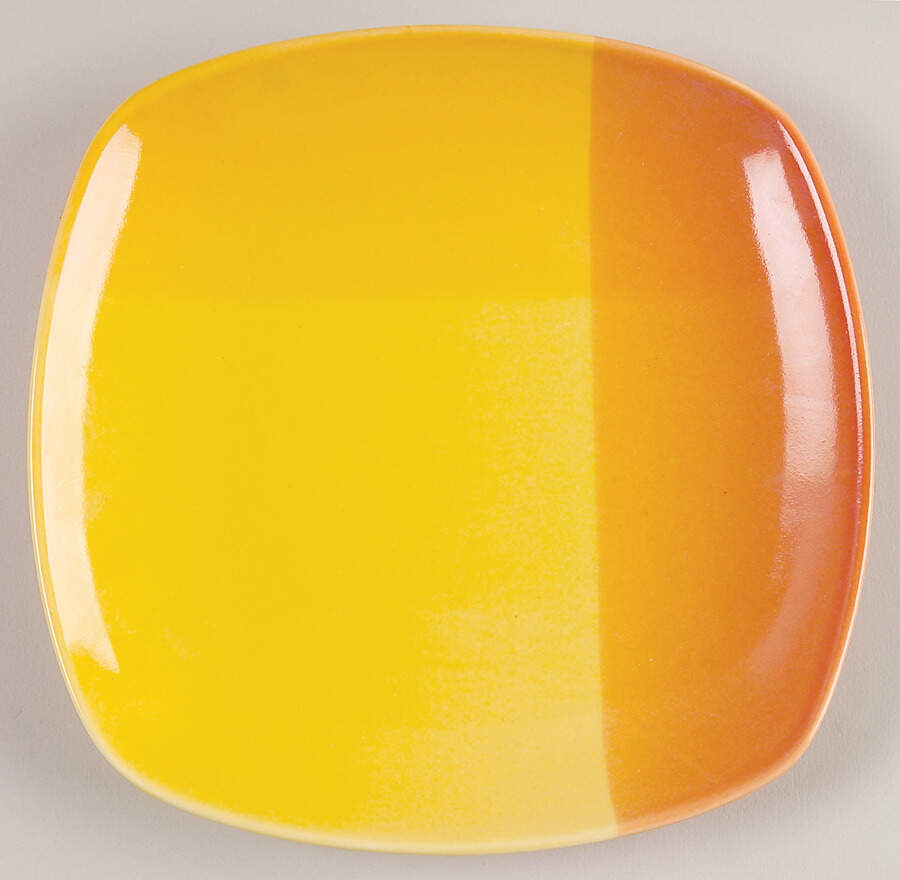 Color Blocks Red Yellow Bread & Butter Plate by 222 Fifth (PTS)-1