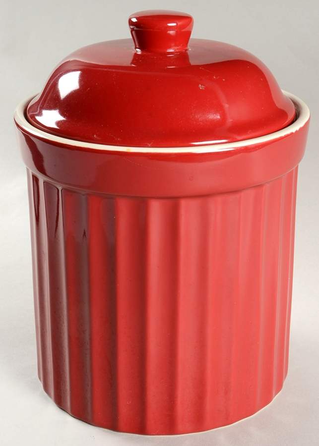 Simply Red Large Canister & Lid by Abode-1