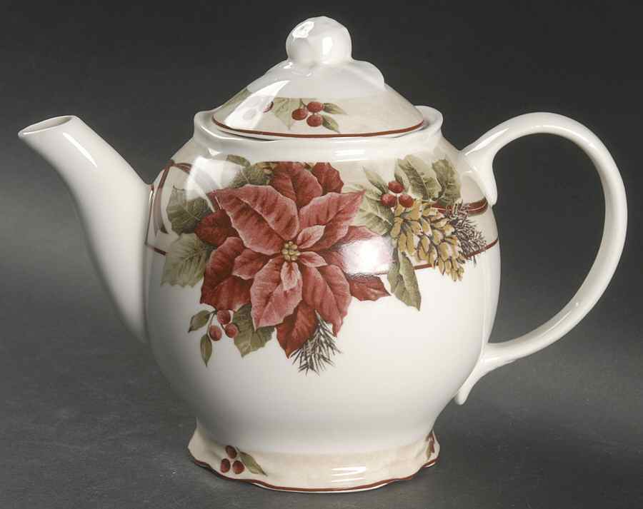 Yuletide Celebration Tea/Coffee Pot & Lid by 222 Fifth (PTS)-1