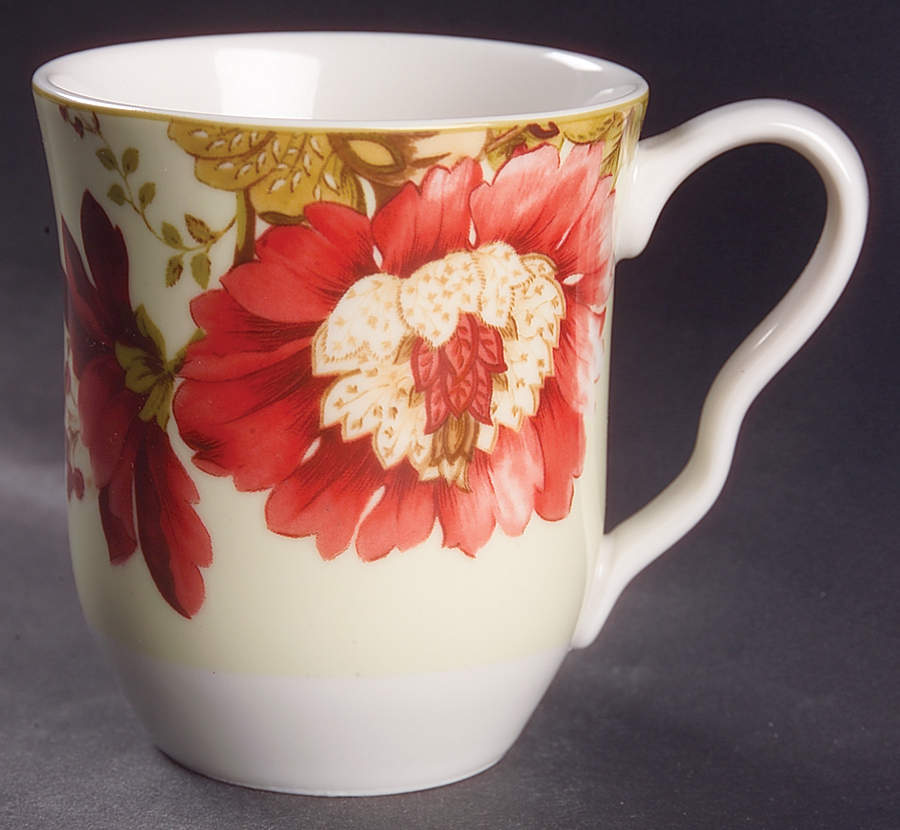Summer Botanical Lutece Fleur Rouge Mug by 222 Fifth (PTS)-1