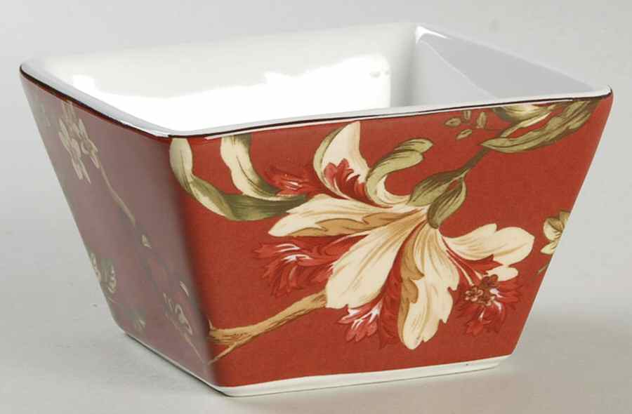 Summer Botanical Lutece Fleur Rouge 4" All Purpose Bowl by 222 Fifth (PTS)-1