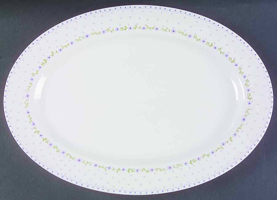 Lidia 14" Oval Serving Platter by Laura Ashley-1