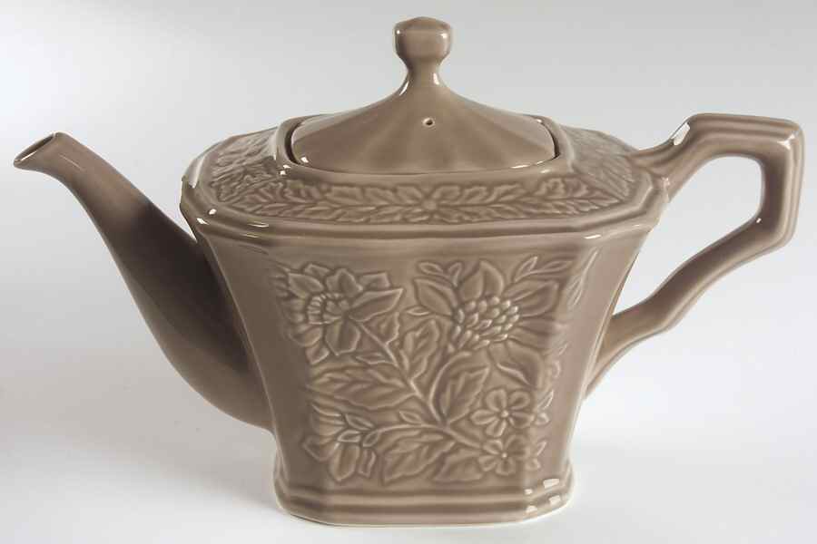 Avignon Taupe Teapot & Lid by 222 Fifth (PTS)-1