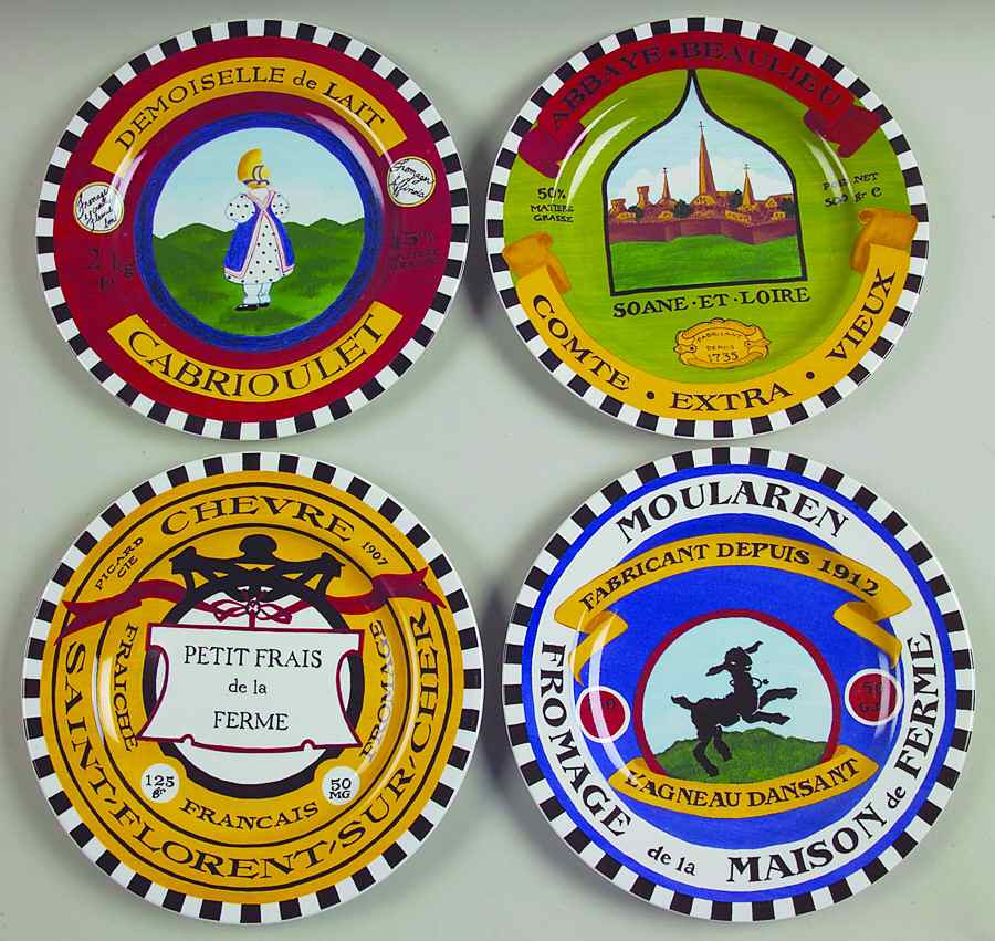 Brie Salad Plate - Set of 4 Motifs by American Atelier-1