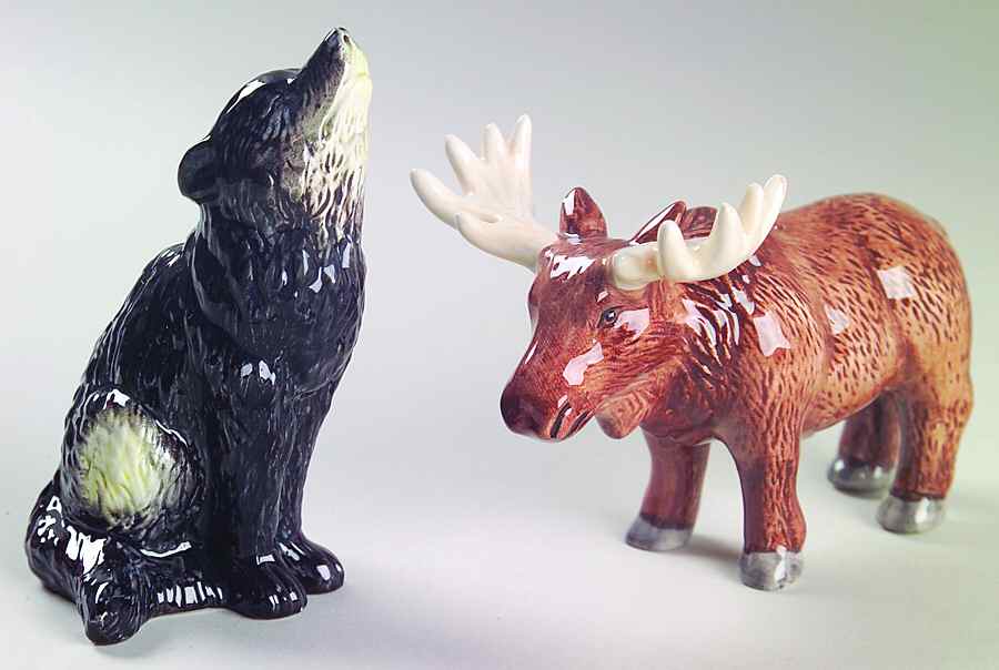 Wolf & Moose Salt & Pepper Set by American Atelier-1