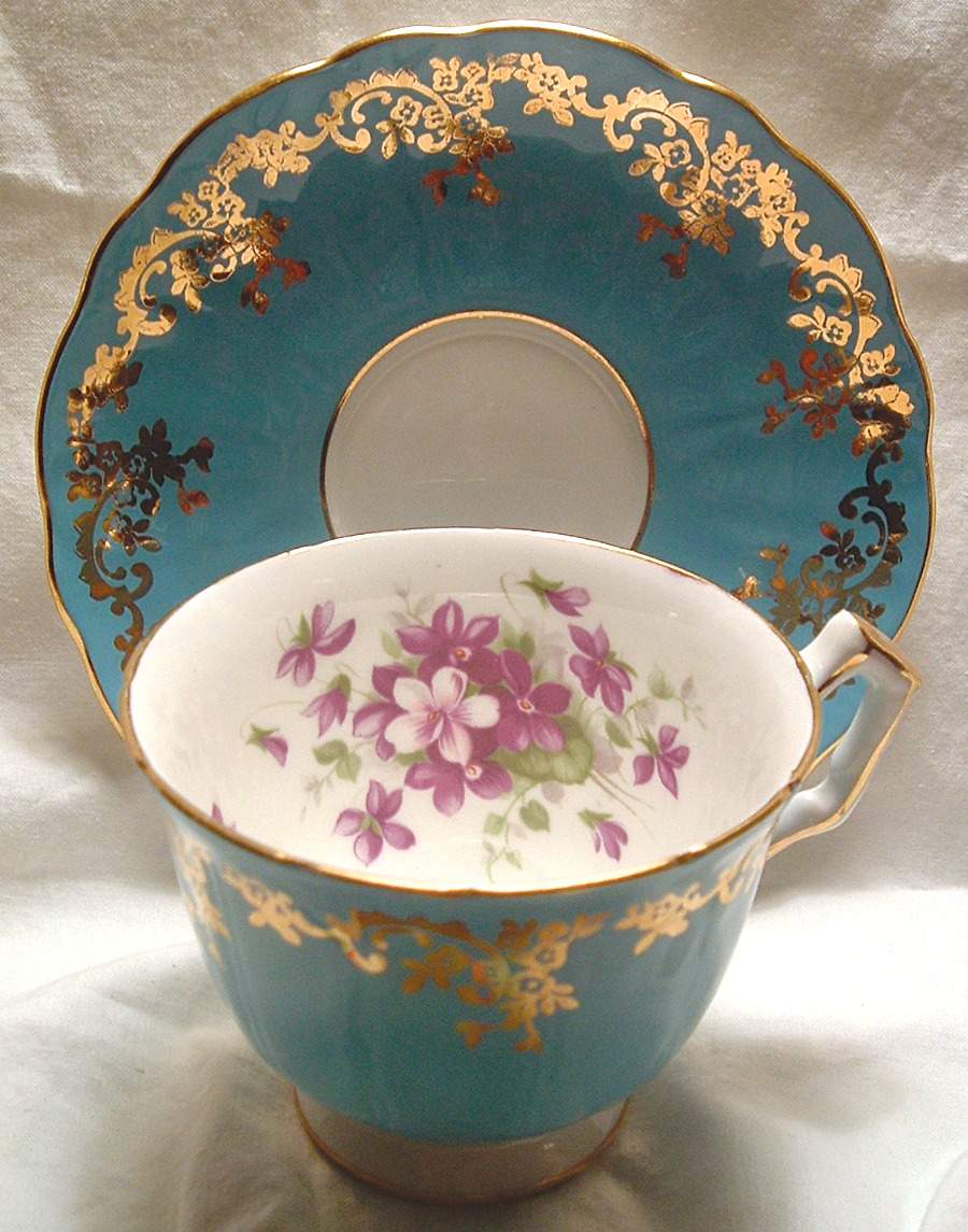 2917 Footed Cup & Saucer Set by John  Aynsley & Sons-1
