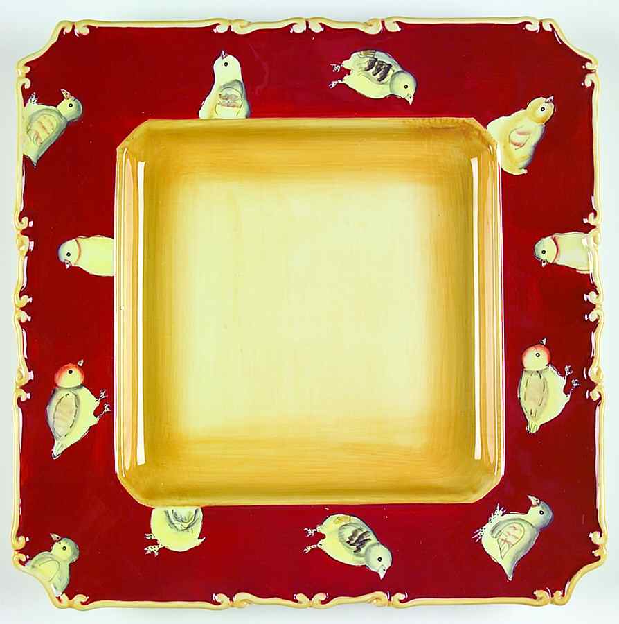 Rooster (Square, 5644) 13" Square Serving Platter by American Atelier-1