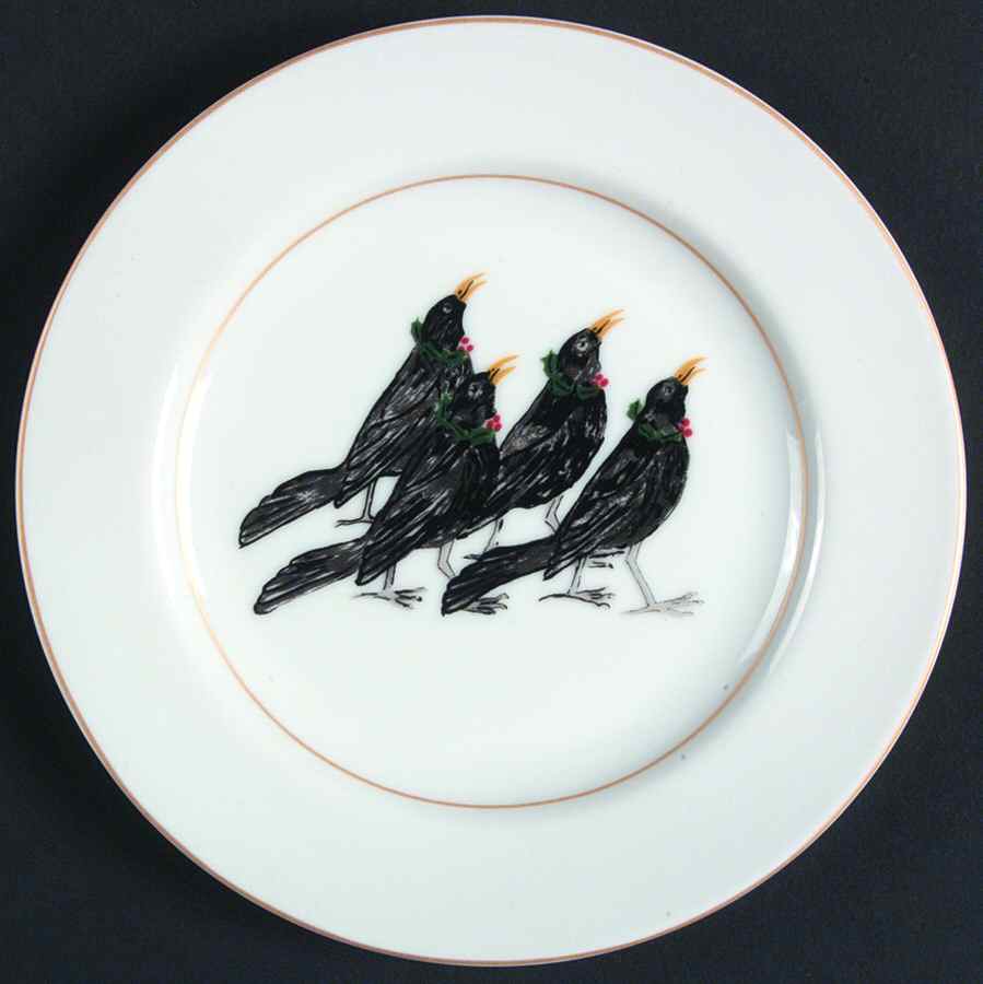 12 Days of Christmas Salad/Dessert Plate by American Atelier-1