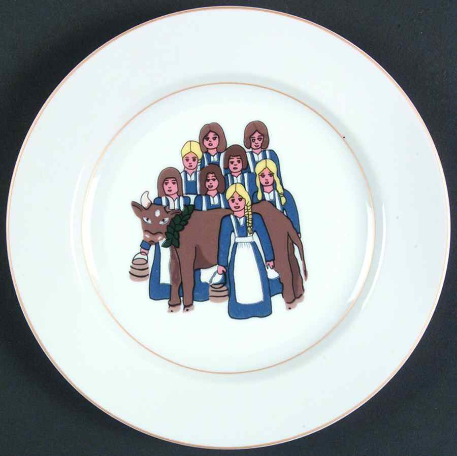 12 Days of Christmas Salad/Dessert Plate by American Atelier-1