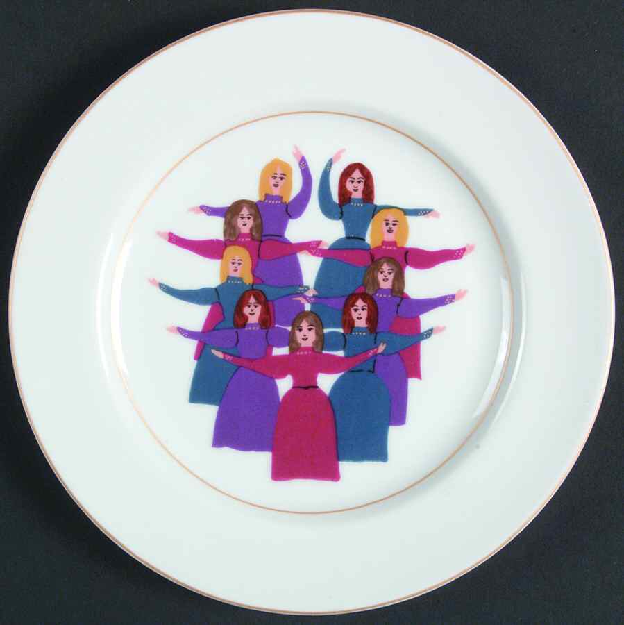 12 Days of Christmas Salad/Dessert Plate by American Atelier-1