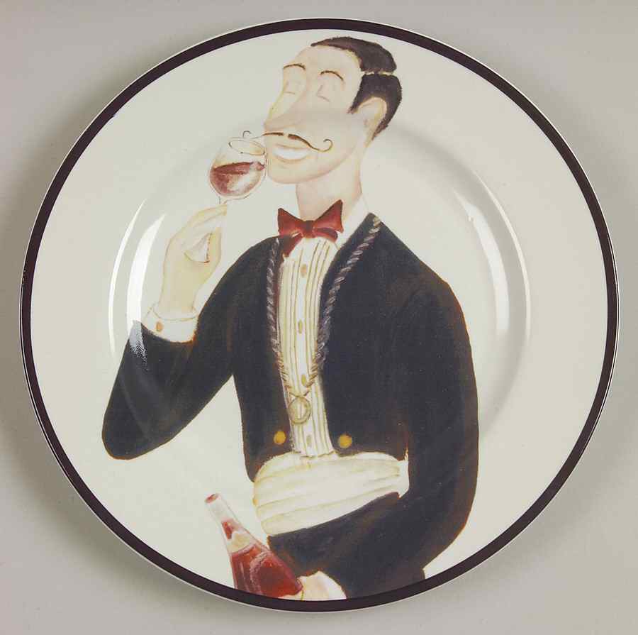 Wine Enthusiast Salad/Dessert Plate by American Atelier-1
