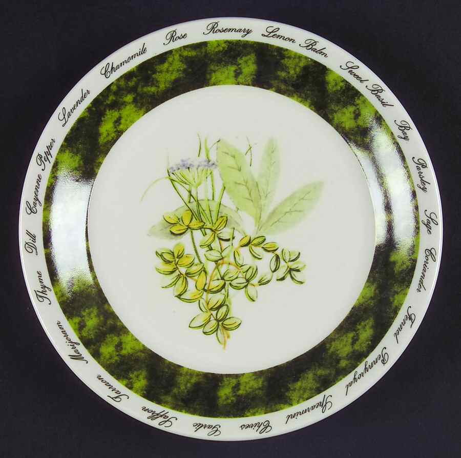 Bouquet Garni Cream Salad/Dessert Plate by American Atelier-1