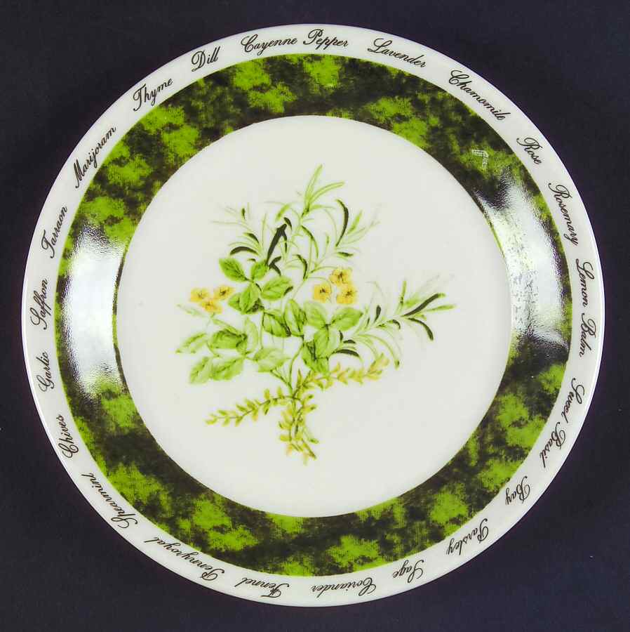 Bouquet Garni Cream Salad/Dessert Plate by American Atelier-1