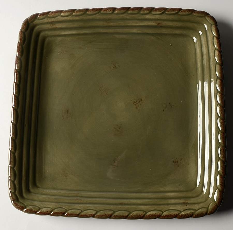 Tuscan Countryside Sage Green Square Dinner Plate by Artimino-1