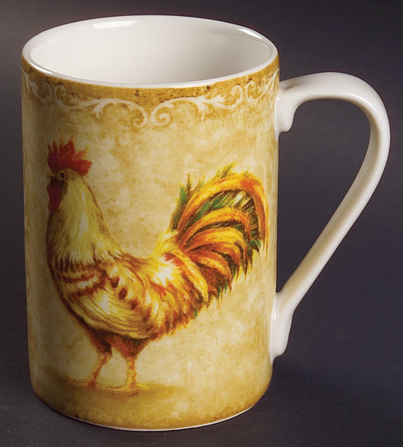 Rustic Roosters Mug by 222 Fifth (PTS)-1
