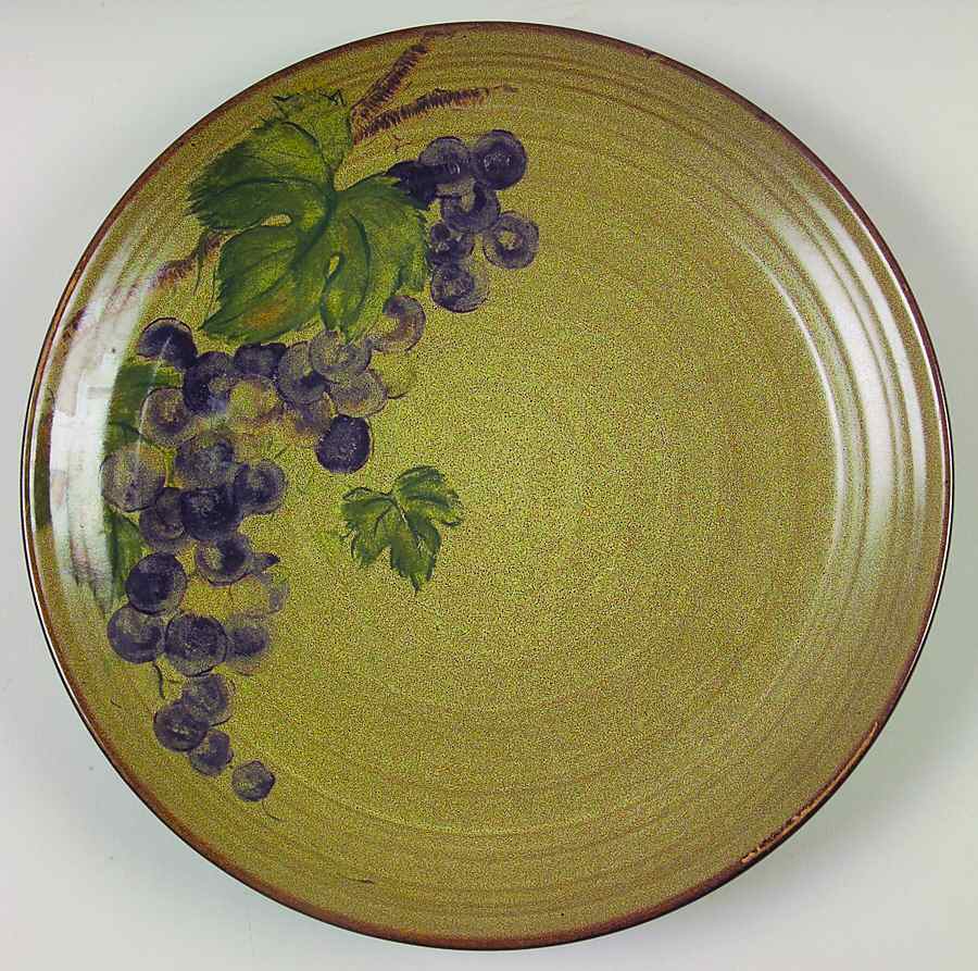 Grapevine Khaki Dinner Plate by 222 Fifth (PTS)-1