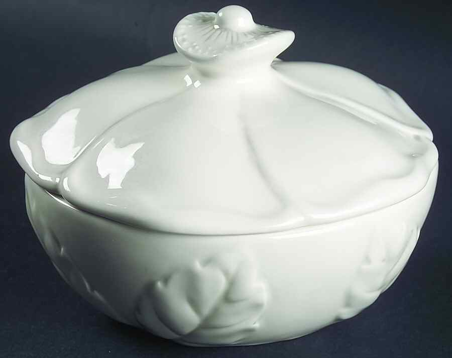 Waverly Floral Butter Tub & Lid by American Atelier-1