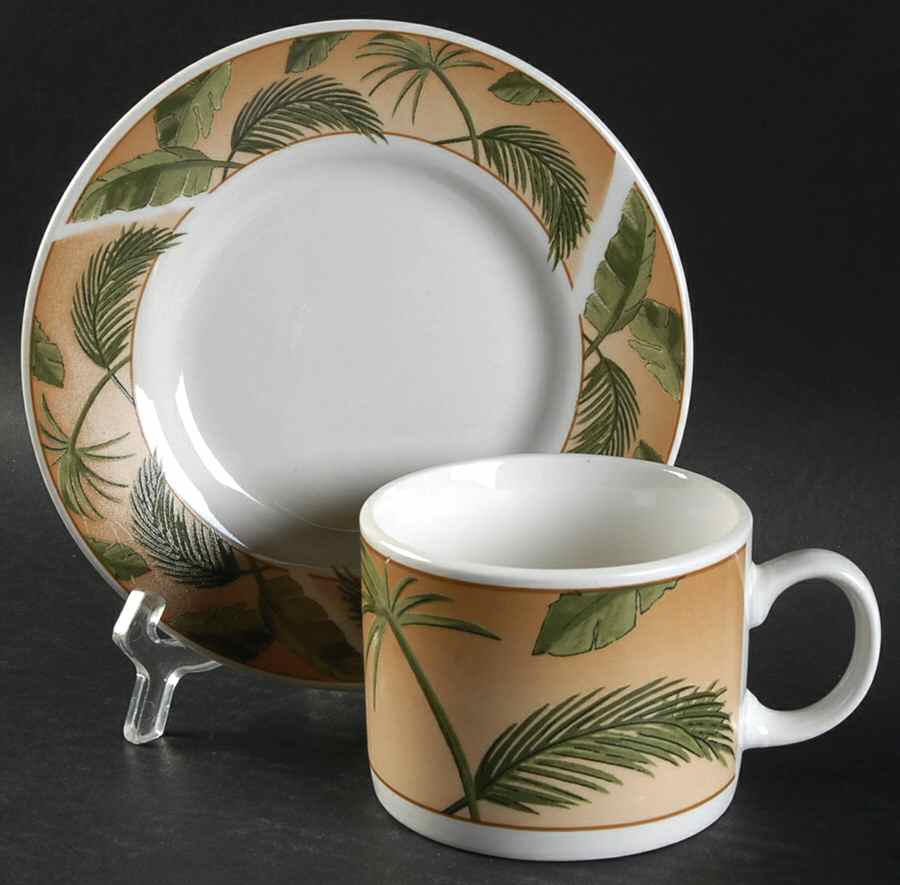 West Indies Flat Cup & Saucer Set by American Atelier-1
