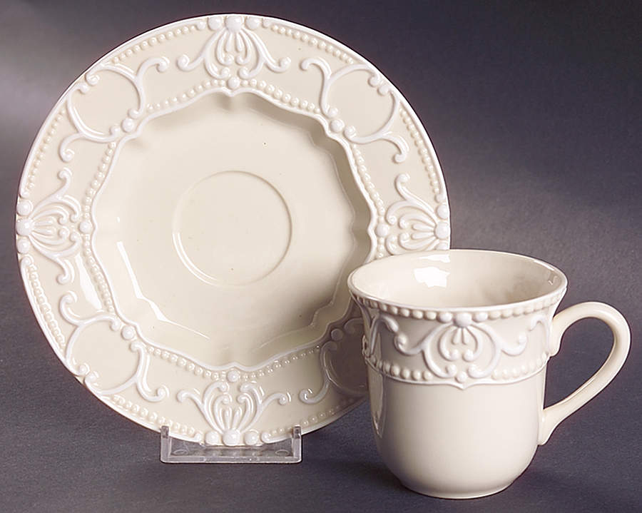 Aristocrat Flat Cup & Saucer Set by Ambiance-1