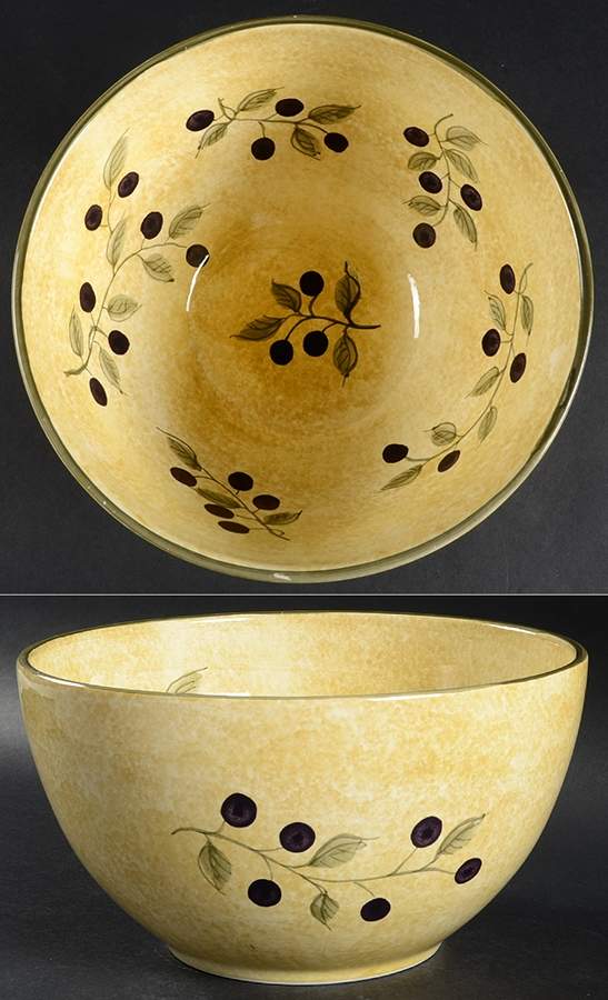 Olives 9" Round Vegetable Bowl by 222 Fifth (PTS)-1