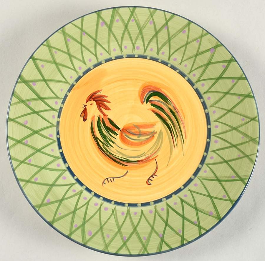 Chez Rooster Luncheon Plate by 222 Fifth (PTS)-1