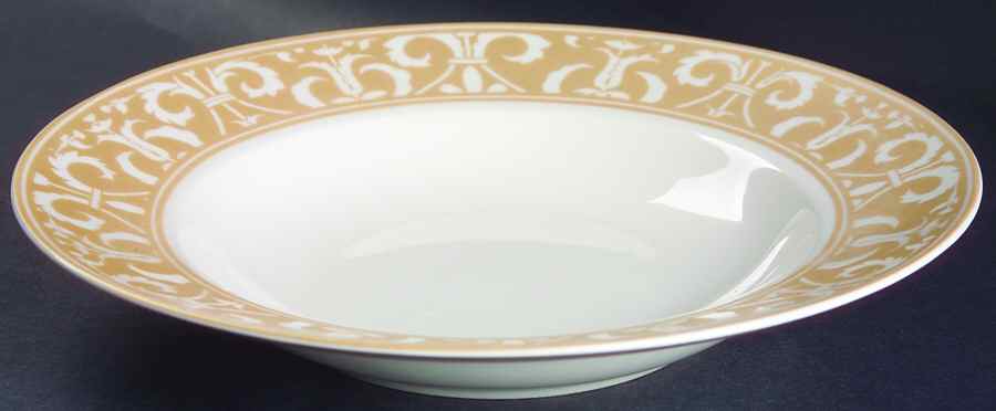 Vertoni Gold Mica Large Rim Soup Bowl by 222 Fifth (PTS)-1