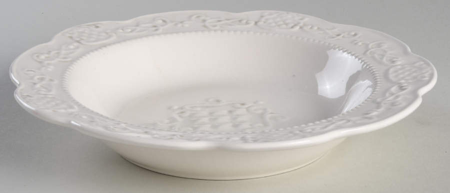 Empress White Large Rim Soup Bowl by American Atelier-1